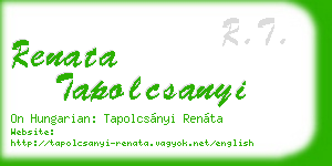 renata tapolcsanyi business card
