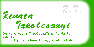 renata tapolcsanyi business card